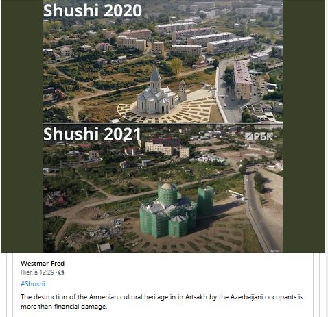 La destruction du patrimoine culturel arménien en Artsakh