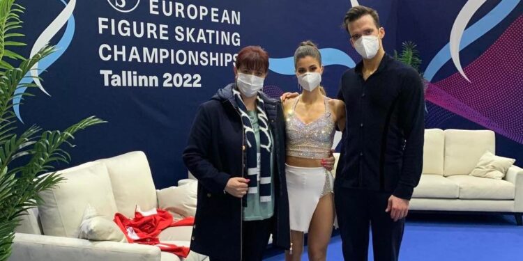 Aujourd’hui Tina Garabedian et Simon Proulx Senecal (Arménie) dans le programme de danse libre des championnats d’Europe de patinage artistique à Talin (Estonie)