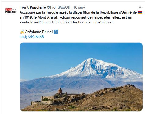 Accaparé par la Turquie après la disparition de la République d’Arménie