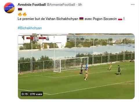 Le premier but de Vahan Bichakhchyan avec Pogon Szczecin
