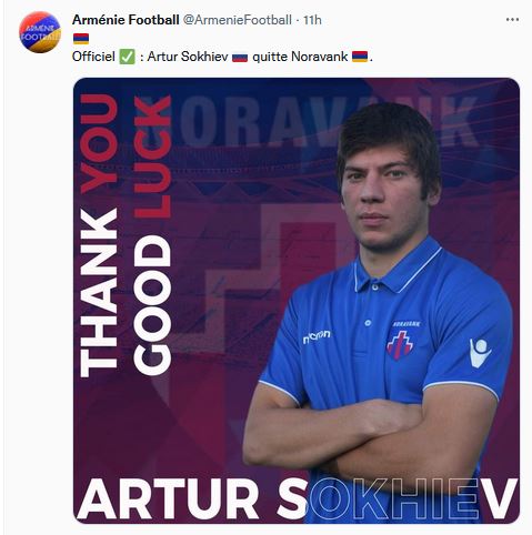 Artur Sokhiev quitte Noravank