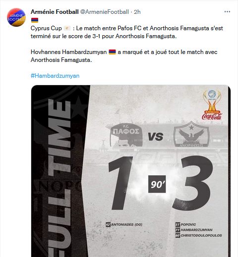 Hovhannes Hambardzumyan a marqué