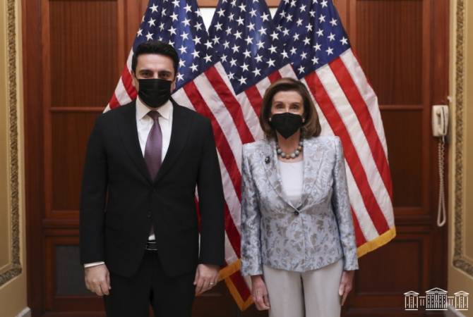 Alain Simonyan et Nancy Pelosi conviennent que le règlement définitif du conflit du Haut-Karabagh ne peut avoir lieu que sous les auspices des coprésidents du groupe de Minsk