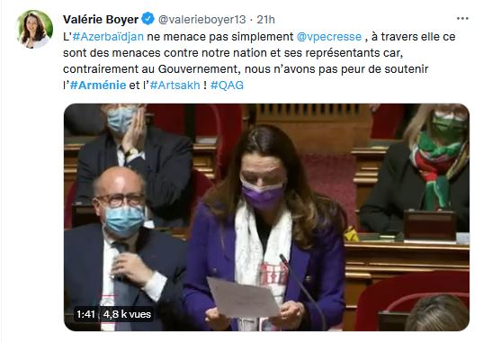 L&rsquo;Azerbaïdjan ne menace pas simplement Valérie Pécresse
