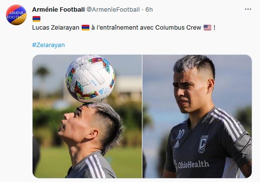 Lucas Zelarayan à l&rsquo;entraînement avec Columbus Crew