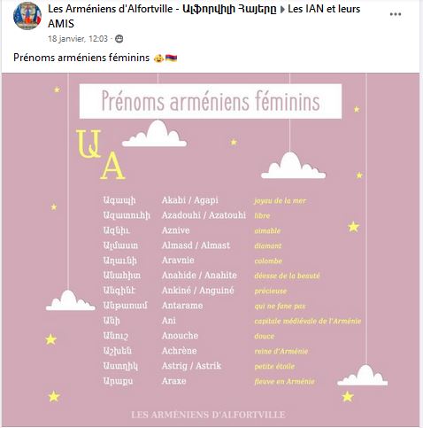 Prénoms arméniens féminins