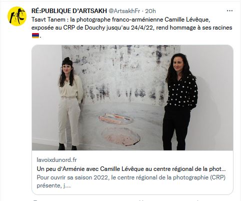 Tsavt Tanem : la photographe franco-arménienne Camille Lévêque, exposée au CRP de Douchy jusqu’au 24/4/22, rend hommage à ses racines