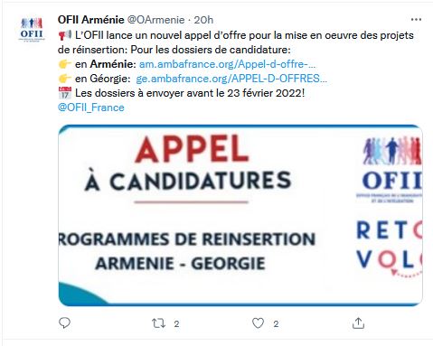L’OFII lance un nouvel appel d’offre pour la mise en oeuvre des projets de réinsertion