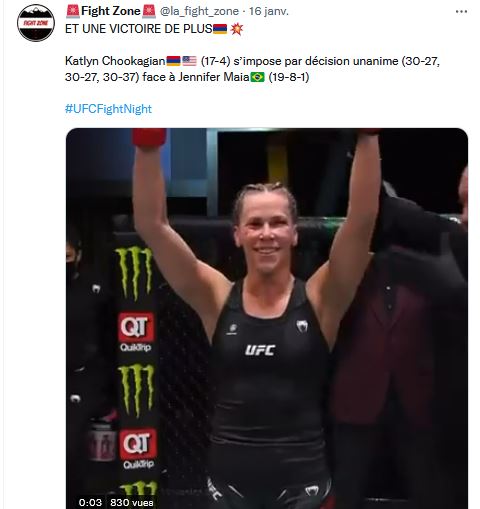 Katlyn Chookagian s’impose par décision unanime