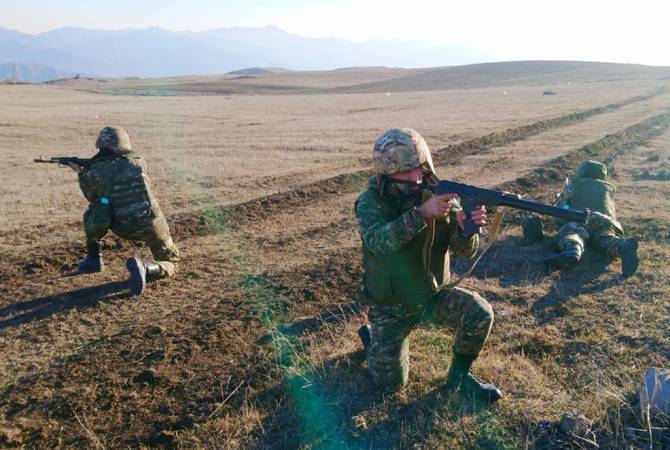 Un exercice militaire tactique de démonstration a été organisé avec la participation de militaires de l&rsquo;une des unités militaires de l&rsquo;unité militaire N