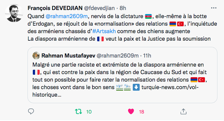 F Devedjian : la paix oui, la soumission non