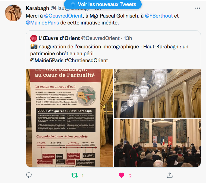 Karabagh : inauguration de l&rsquo;expo photo à la mairie du 5e