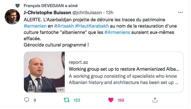 JC Buisson : Azerbaïdjan : génocide culturel programmé