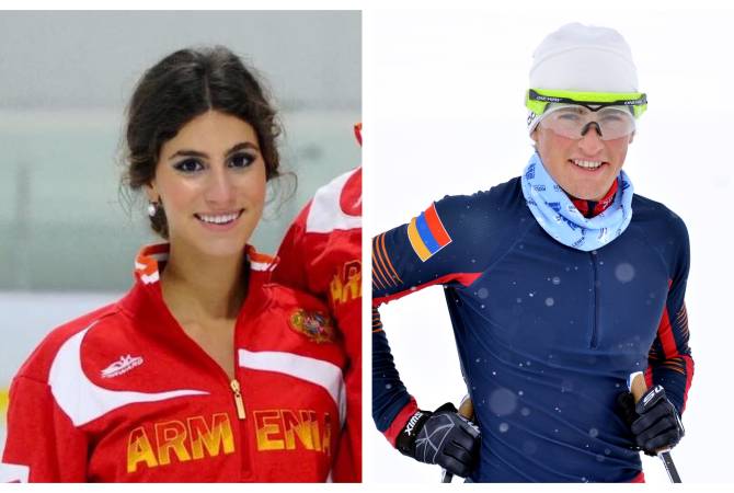 Mikael Mikaelyan et Tina Garabédian sont les porte-drapeaux de l&rsquo;Arménie lors de la cérémonie d&rsquo;ouverture des 24e Jeux Olympiques de Pékin aujourd’hui