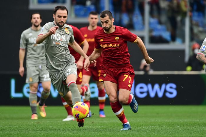 AS Roma-Gènes (0-0) avec l’international arménien Henrikh Mkhitaryan excellent une nouvelle fois