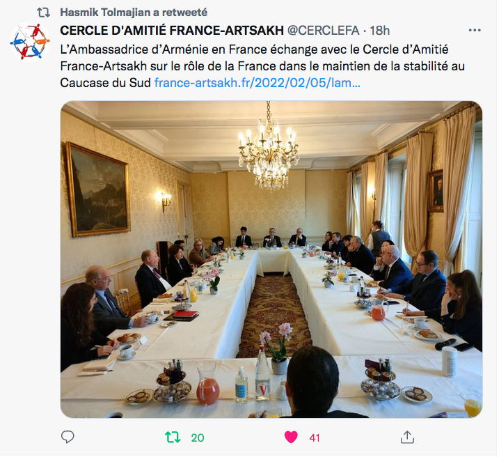 Cercle d&rsquo;amitié France-Artsakh : l&rsquo;intervention de Hasmik Tolmajian
