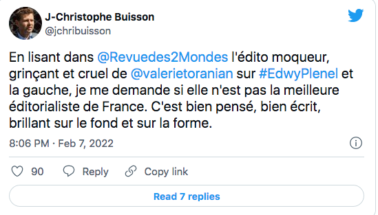 JC BUISSON : Valérie Toranian, la meilleure éditorialiste de France