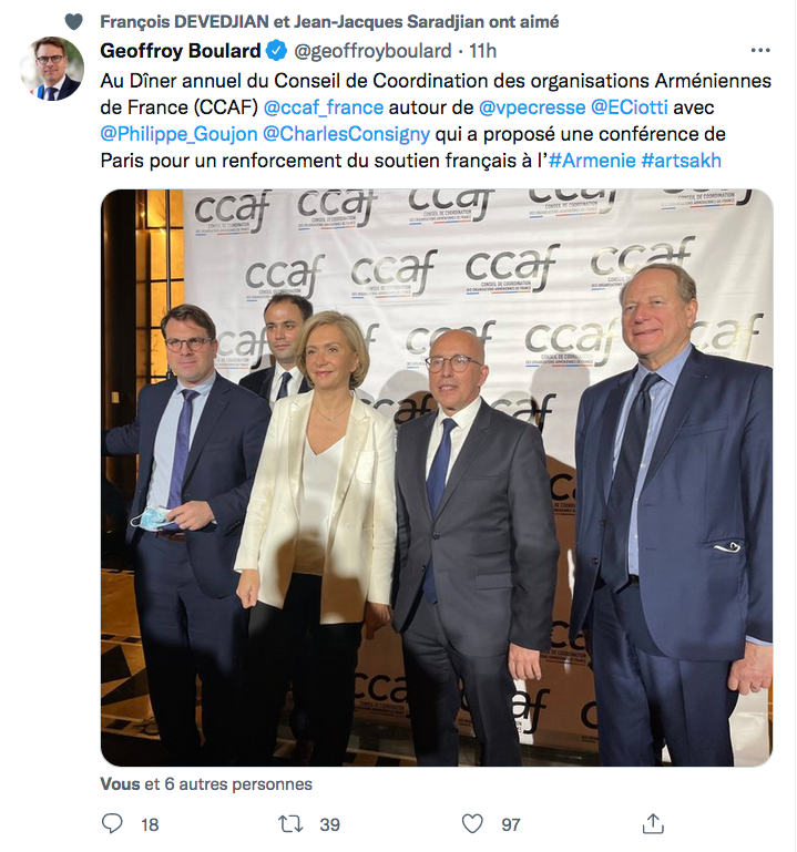 G Boulard : au CCAF avec Pécresse, Ciotti Consigny et Pécresse