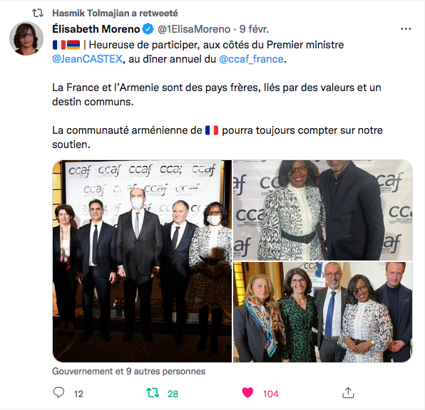 E.Moreno : heureuse d&rsquo;être au CCAF avec J.Castex