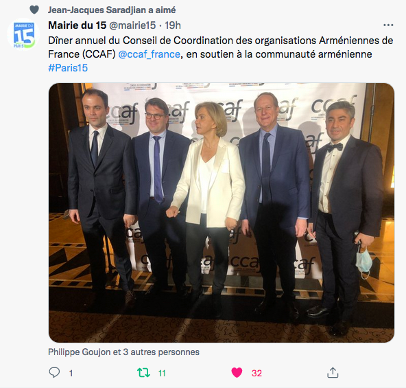 Mairie 15: avec le CCAF pour la communauté arménienne