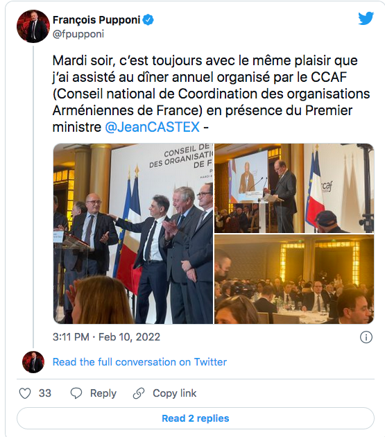 F.Pupponi : le même plaisir d&rsquo;être au dîner du CCAF