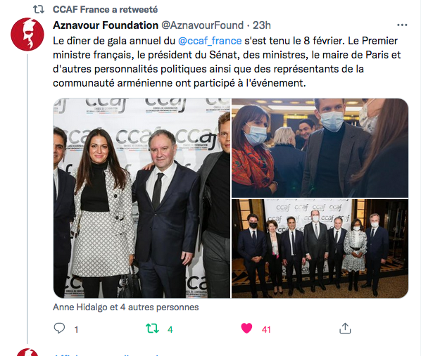 Fondation Aznavour : Notre participation au dîner du CCAF