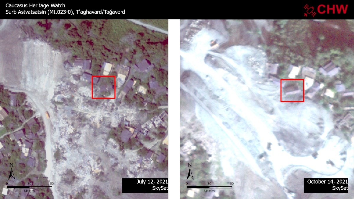 Les défenseurs du patrimoine arménien sont de plus en plus préoccupées par l’église de la Sainte Mère de Dieu à Taghavard
