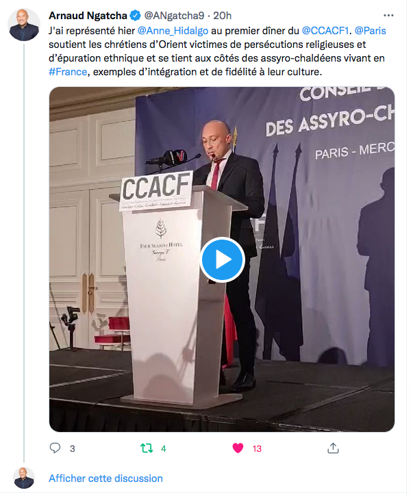A Ngatcha : A la tribune au premier dîner du CCACF