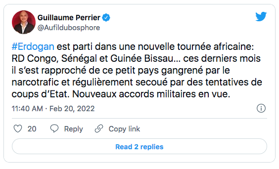 G.Perrier : la tournée d&rsquo;Erdogan en Afrique