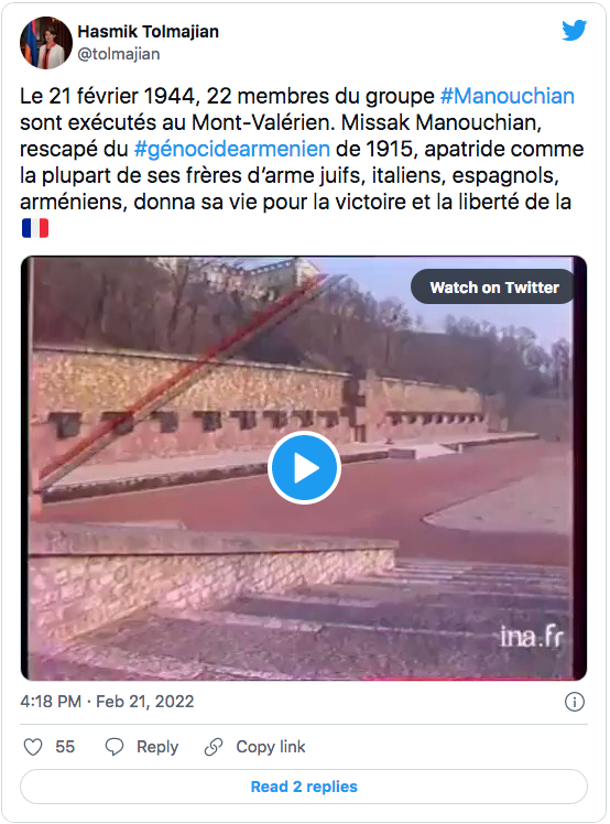 Hasmik Tolmajian : hommage au groupe Manouchian