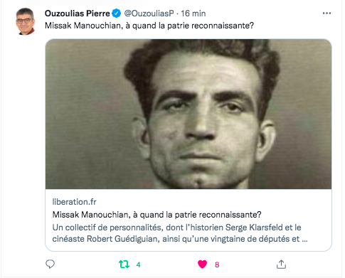 Pierre Ouzoulias : Manouchian, à quand la patrie reconnaissante ?