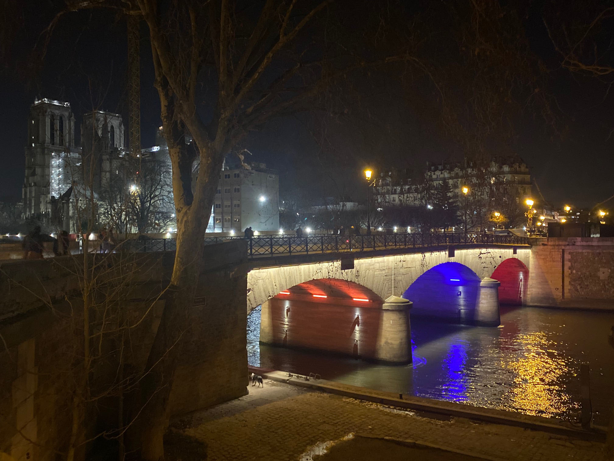 Illumination du Pont de l’Archevêché pour l’anniversaire des relations diplomatiques