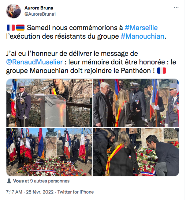 Aurore Bruna : La mémoire de Manouchian à Marseille