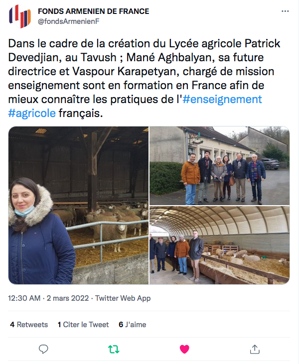 Fonds arménien : Lycée agricole P.Devedjian dans le Tavoush