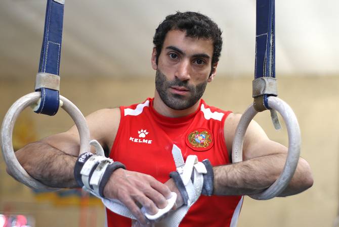 Vahagn Davtyan (Arménie) remporte l&rsquo;or aux anneaux à la Coupe du monde de gymnastique à Doha (Qatar), Artur Avetisyan (Arménie) remporte l&rsquo;argent