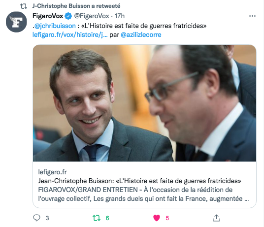 Figaro vox : la tribune de JC Buisson