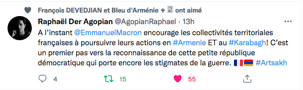 Raphaël Der Hagopian : Macron, un premier pas vers l&rsquo;Artsakh