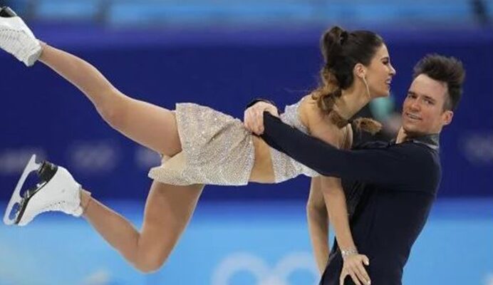 Tina Garabédian et Simon Proulx-Senecal sous les couleurs de l’Arménie en patinage artistique lors des Championnats du monde 2022 à Montpellier demain