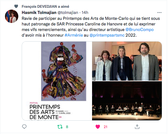 Hasmik Tolmajian : Le Printemps des Arts de Monte-Carlo