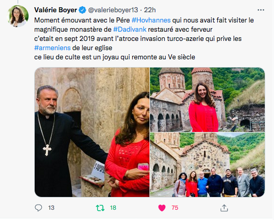 Valérie Boyer : moment émouvant avec le Père Hovhannes