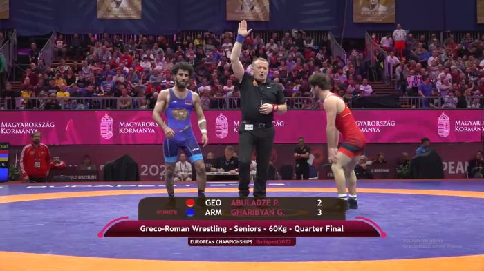 Pour l’Arménie, Gevorg Gharibyan (60 kg) et Slavik Galstyan (67 kg) sont en demi-finale des Championnats d’Europe de lutte gréco-romaine à Budapest