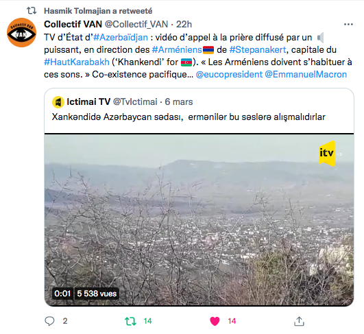 C Van : les appels à la prière difusés par l&rsquo;Azerbaïdjan