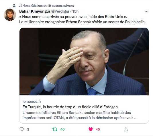 Bahar Kimyongür : Erdogan au pouvoir grâce aux USA