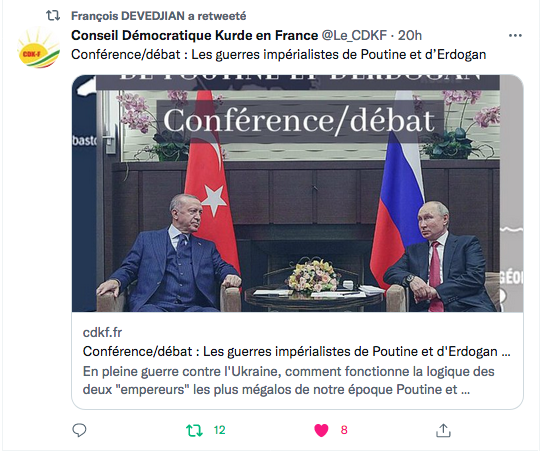 CDK-F : Les guerres impérialistes de Poutine et d’Erdogan