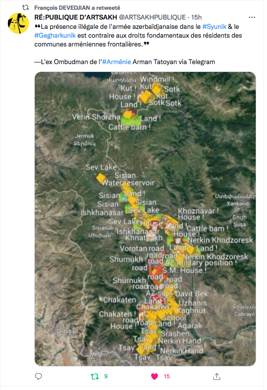 Re:publique du Haut Karabakh : présence illégale azerie