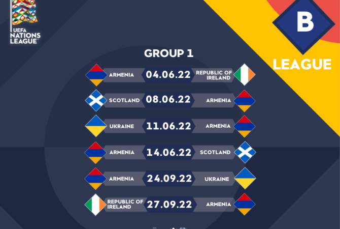 Le calendrier des matches de l&rsquo;équipe nationale arménienne dans la Ligue des Nations a changé