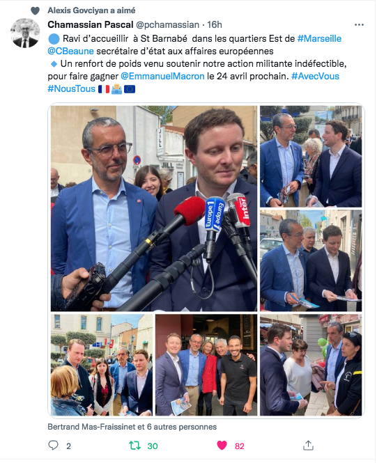 Pascal Chamassian : ravi d&rsquo;accueillir C.Beaune à Marseille