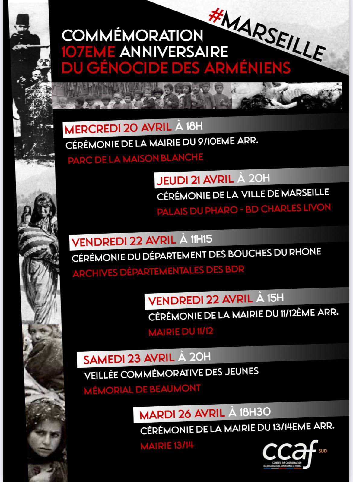 Commémoration du 107e anniversaire du génocide