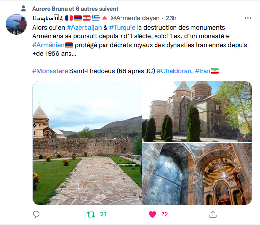 Aurore Bruna : protection des monuments arméniens en Iran