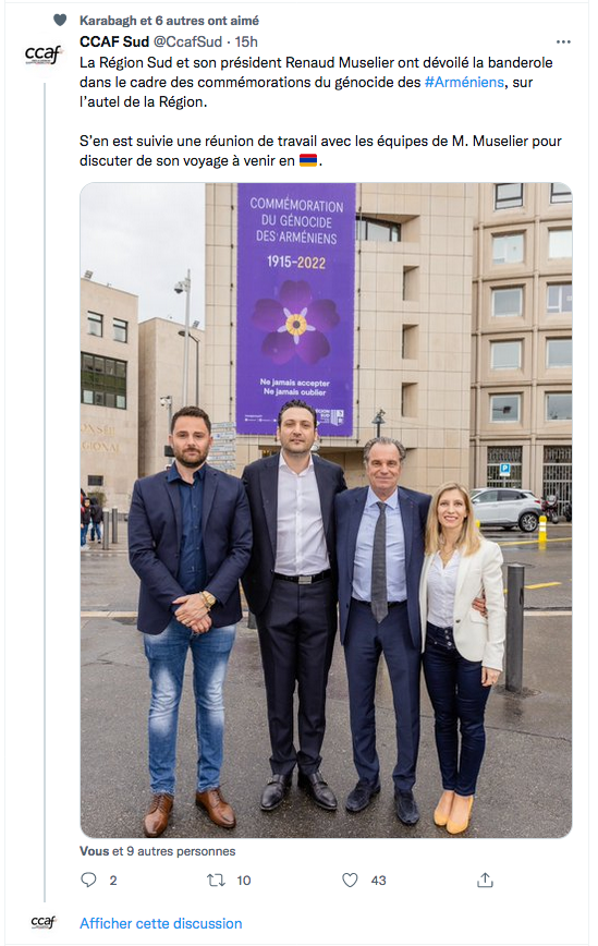 CCAF-sud : dévoilement de la banderole avec R.Muselier